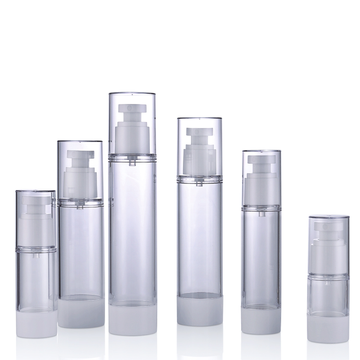 80 ml 100 ml vakuum luftløs tåge S15ml 30 ml 50 ml 80 ml 100 ml 120 ml Bed Pump Transparent PETG -flaske til hudplejekreme L02