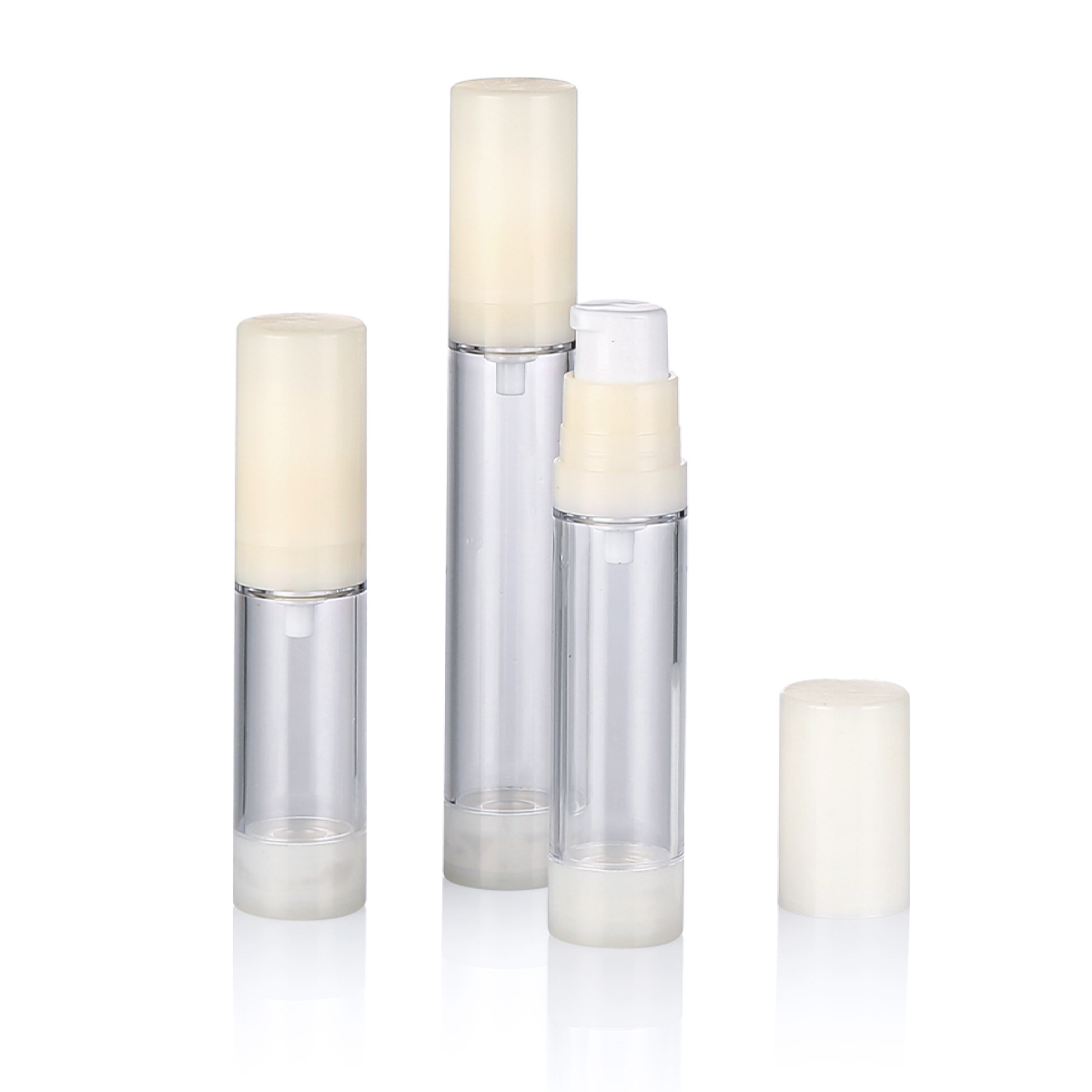 5 ml 10 ml 15 ml Tilpasset hvid kosmetisk plastløs fine tåge spray plastflaske L04