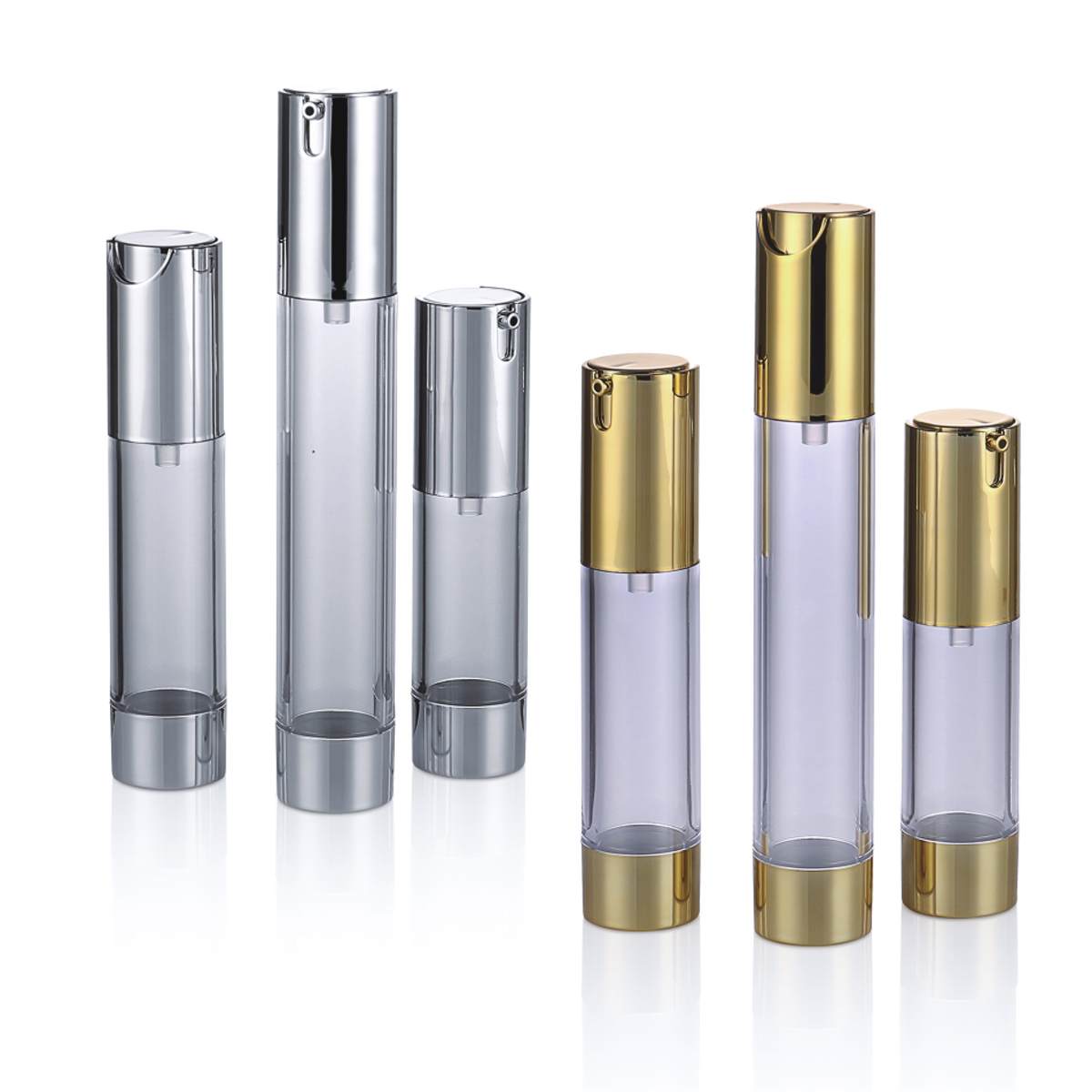 15 ml 20 ml 30 ml elektroplettering U-formet vakuumflaske Pressetype Pumpehovedlotion Flaske Luftfri flaske L06