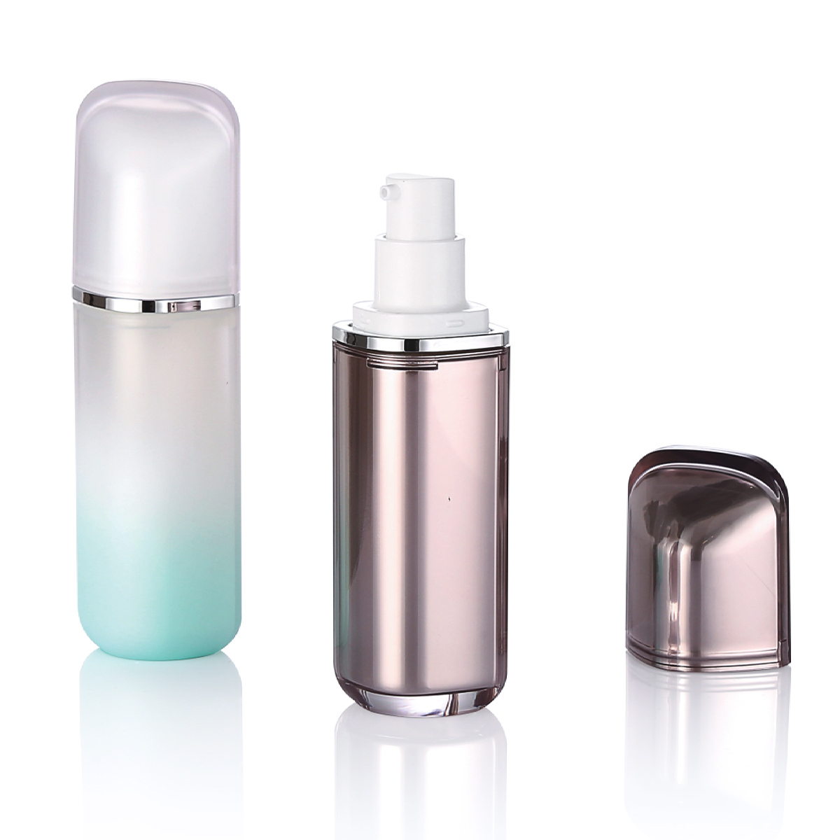30 ml kosmetiske krukker Plastik hudplejeflasker Tonerflasker Gradientlotion Flasker med pumpe L14