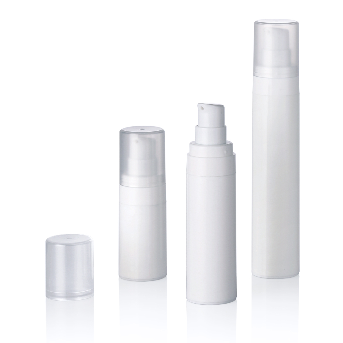 15 ml 30 ml 50 ml plast pp hvid snap creme lotion vakuum flaske luftfri flaske L16