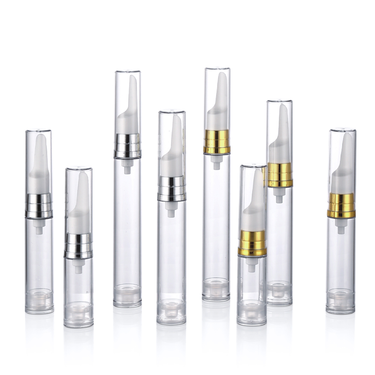5 ml 10 ml 12 ml 15 ml tom kosmetisk emballage øjencreme emulsion pumpe luftfri flaske y01
