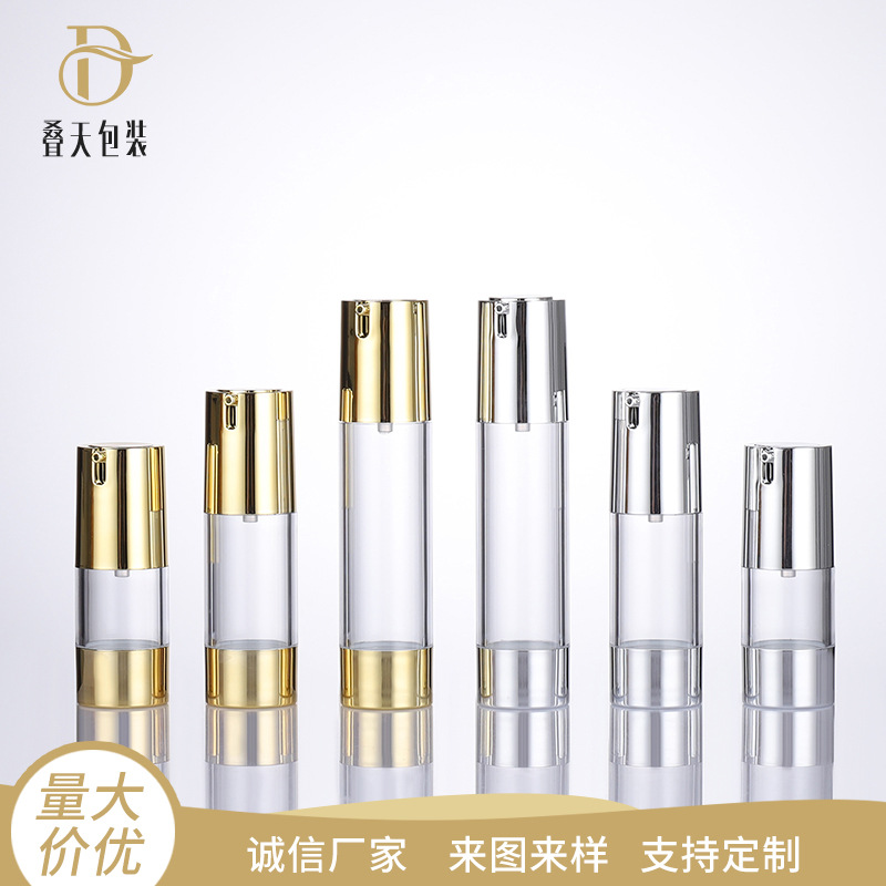 Rejsedrift Makeup Bottle 15 30 50 ml Pressetype Lotion Flaske Prøve U Type Vakuumflaske Lotion Flaske