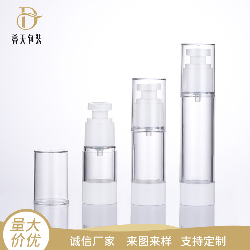 15 ml 30 ml 50 ml Presset Liquid Foundation Bottle Eye Cream Flaske Plast Vacuum Transparent Lotion Bottle