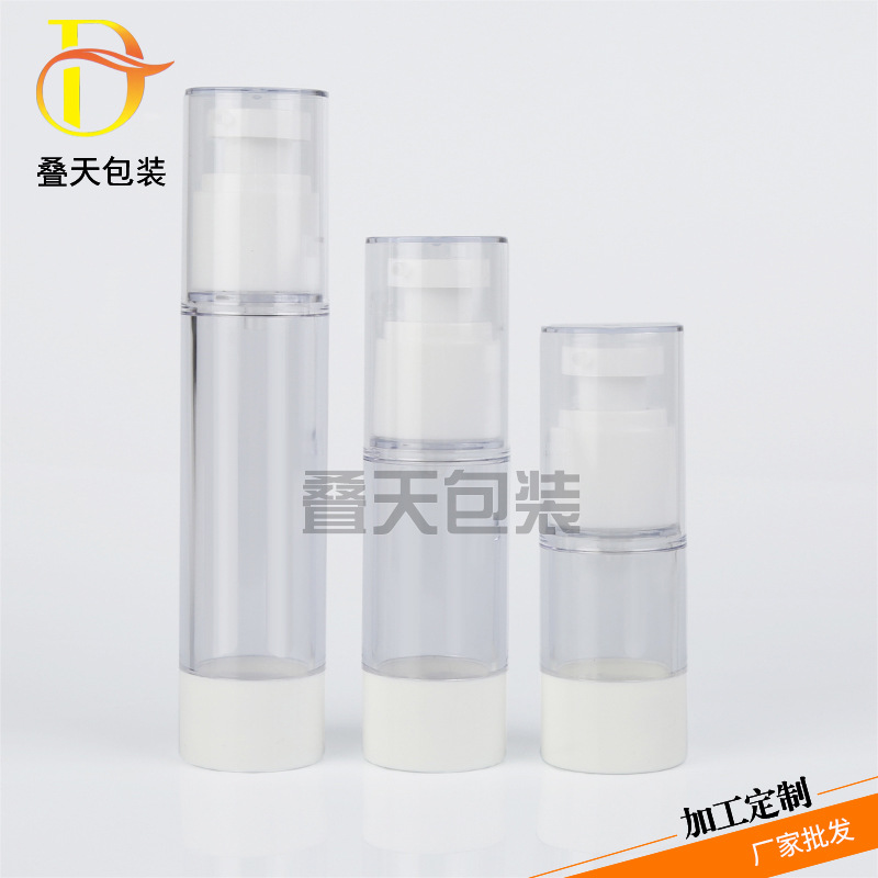 Lotion Pressetype Plastpakning Flaske 15 30 50 ml Bærbar kosmetisk vakuumlotionflaske
